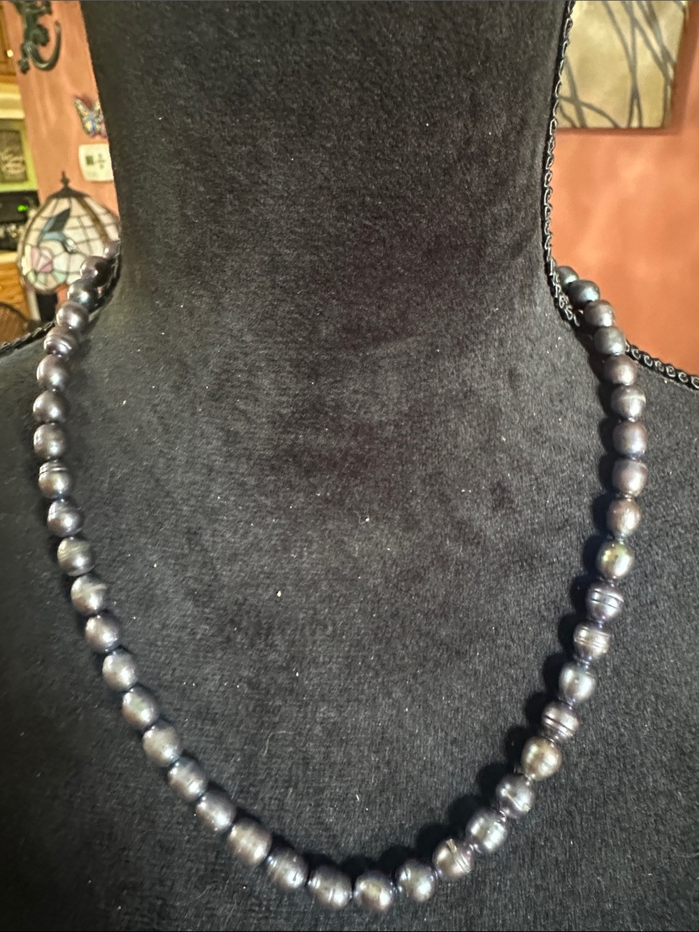 Black Pearl Beaded Necklace - Women's Jewelry